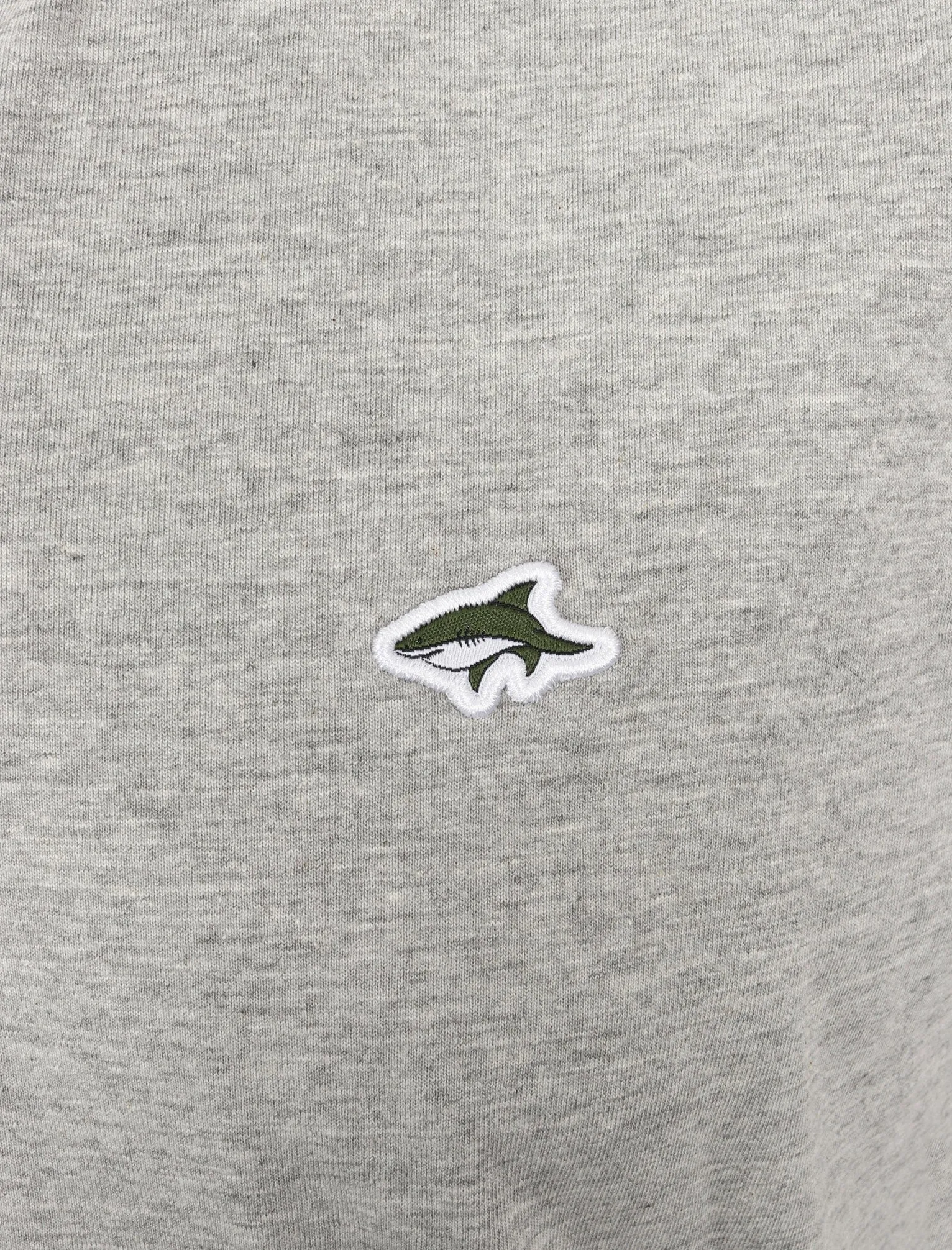 Kingshold Cotton Jersey Henley T-Shirt in Light Grey Marl - Le Shark