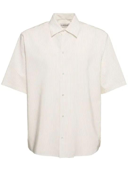 Lanvin   Striped silk &amp; cotton shirt 