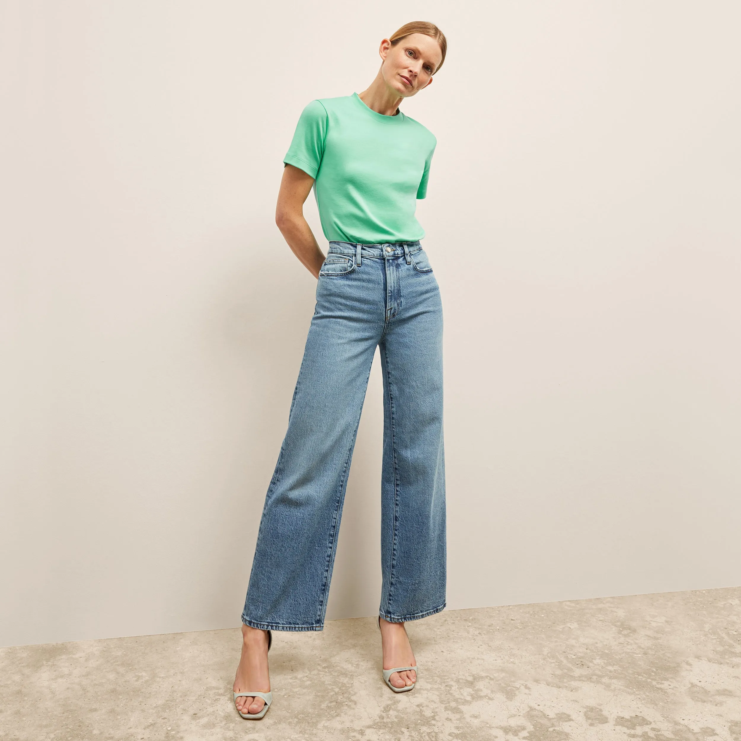 Leslie T-Shirt - Organic Pima Cotton :: Seafoam