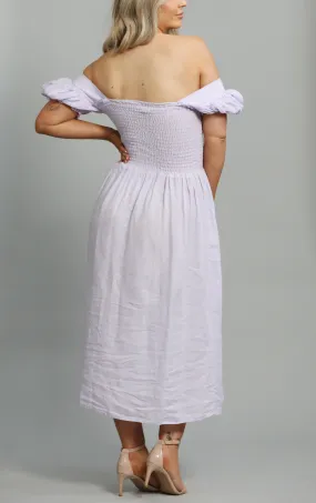 Lilac Linen Dress