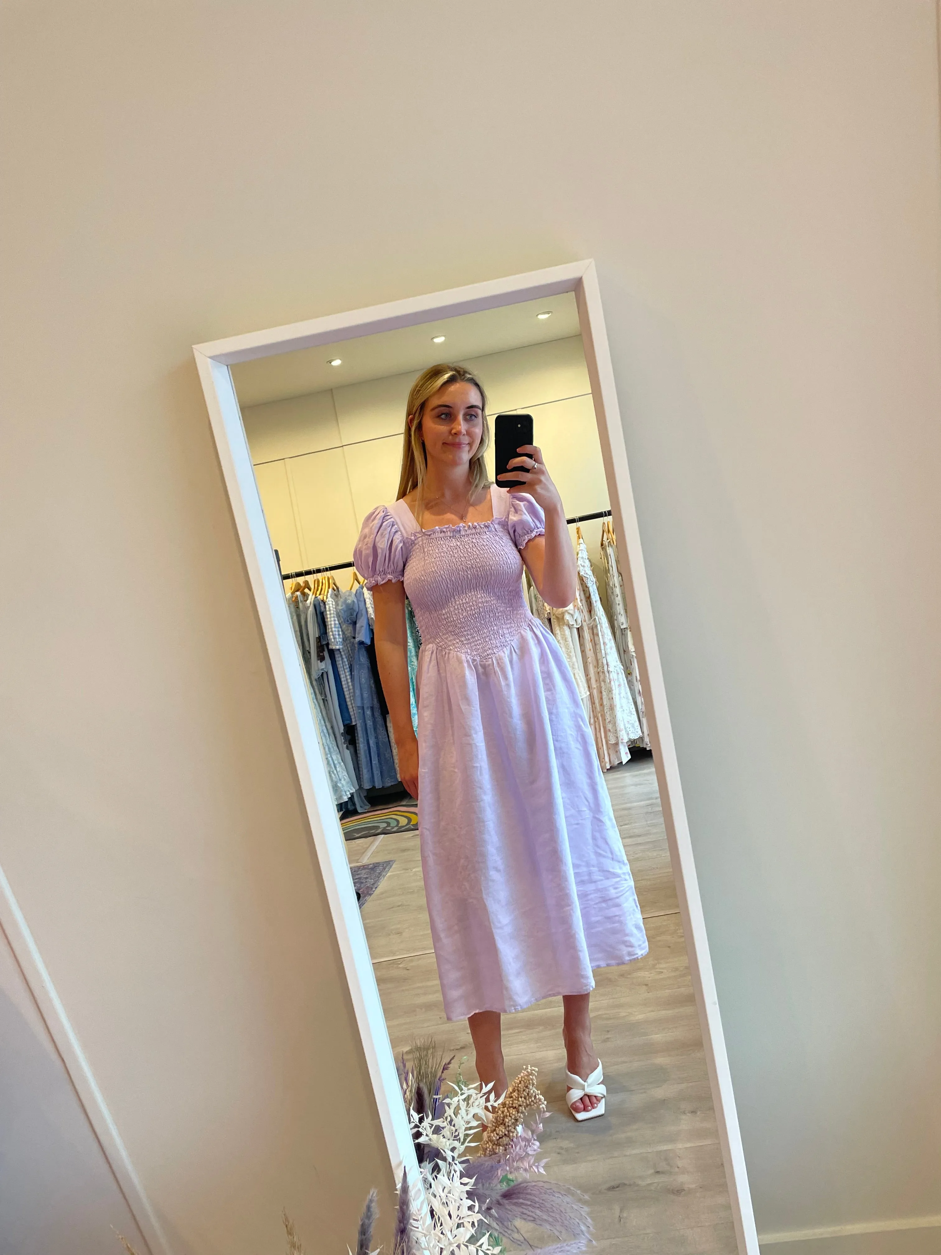 Lilac Linen Dress