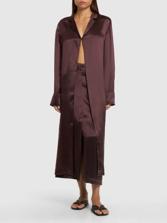 Loulou Studio   Oyat silk blend long shirt 