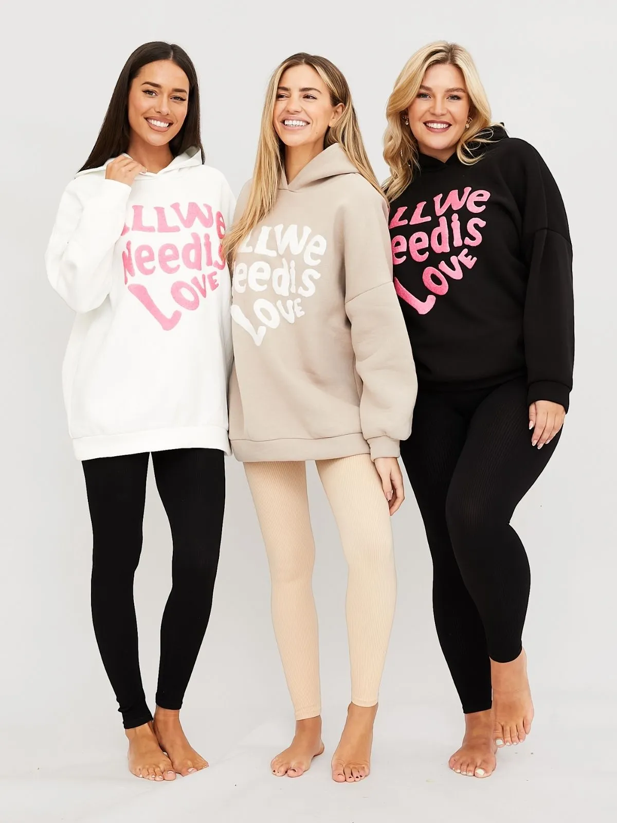 Love Lyric Hoodie / Black & Pink