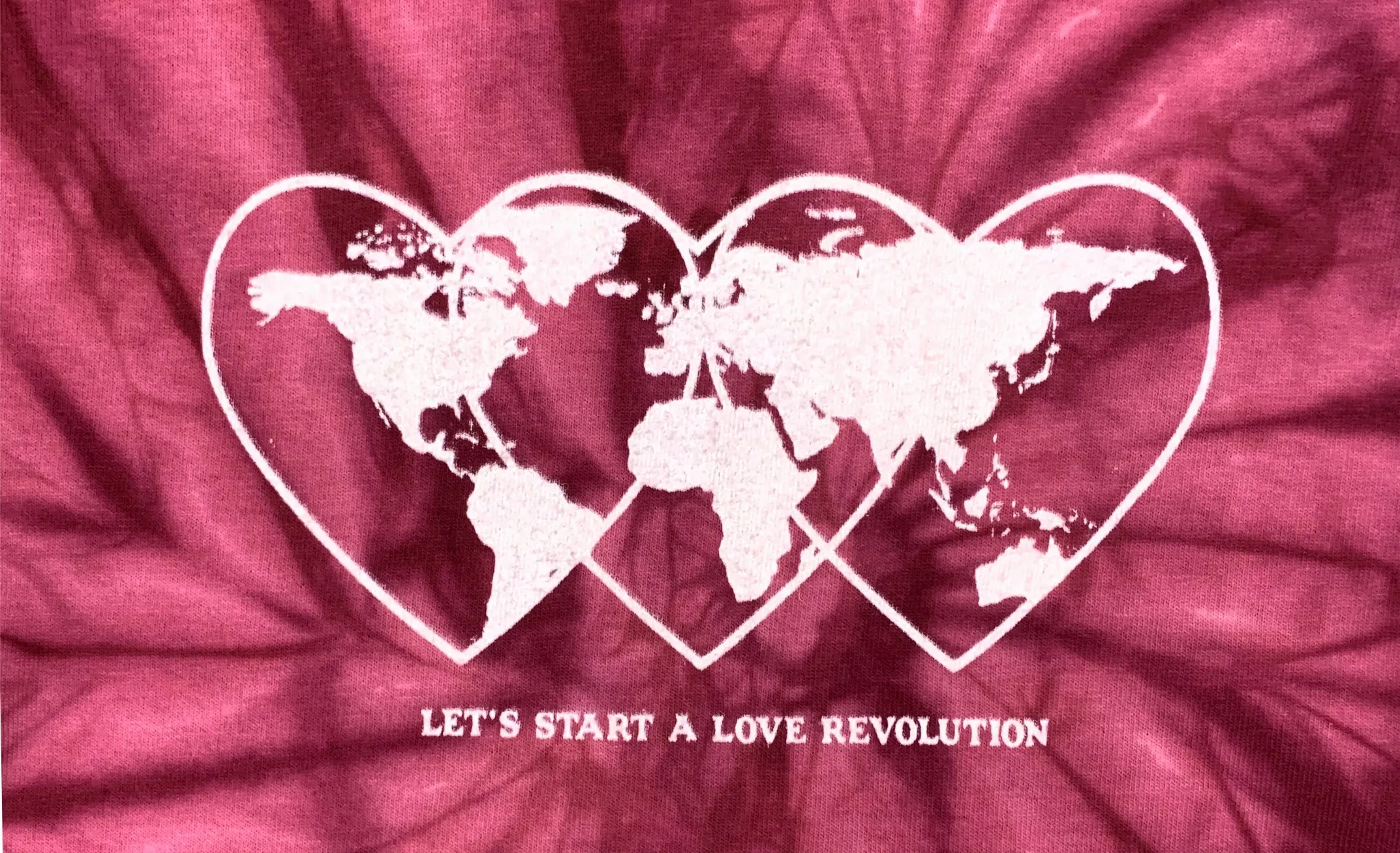 Love Revolution Plum Tie-Dye Graphic Unisex Crop Top