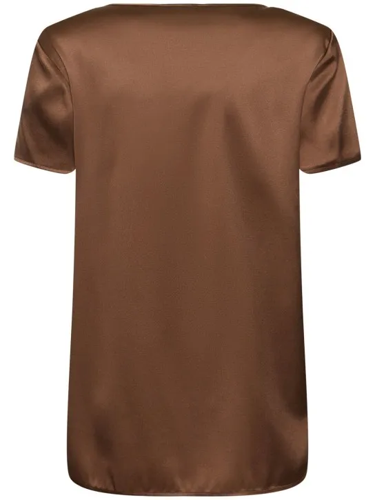 Max Mara   Cortona silk satin t-shirt top 