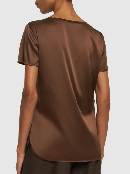Max Mara   Cortona silk satin t-shirt top 