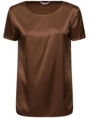 Max Mara   Cortona silk satin t-shirt top 