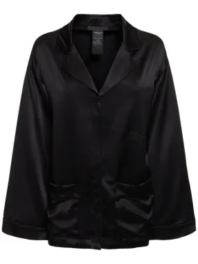 Max Mara   Vasaio silk satin wide sleeve shirt 