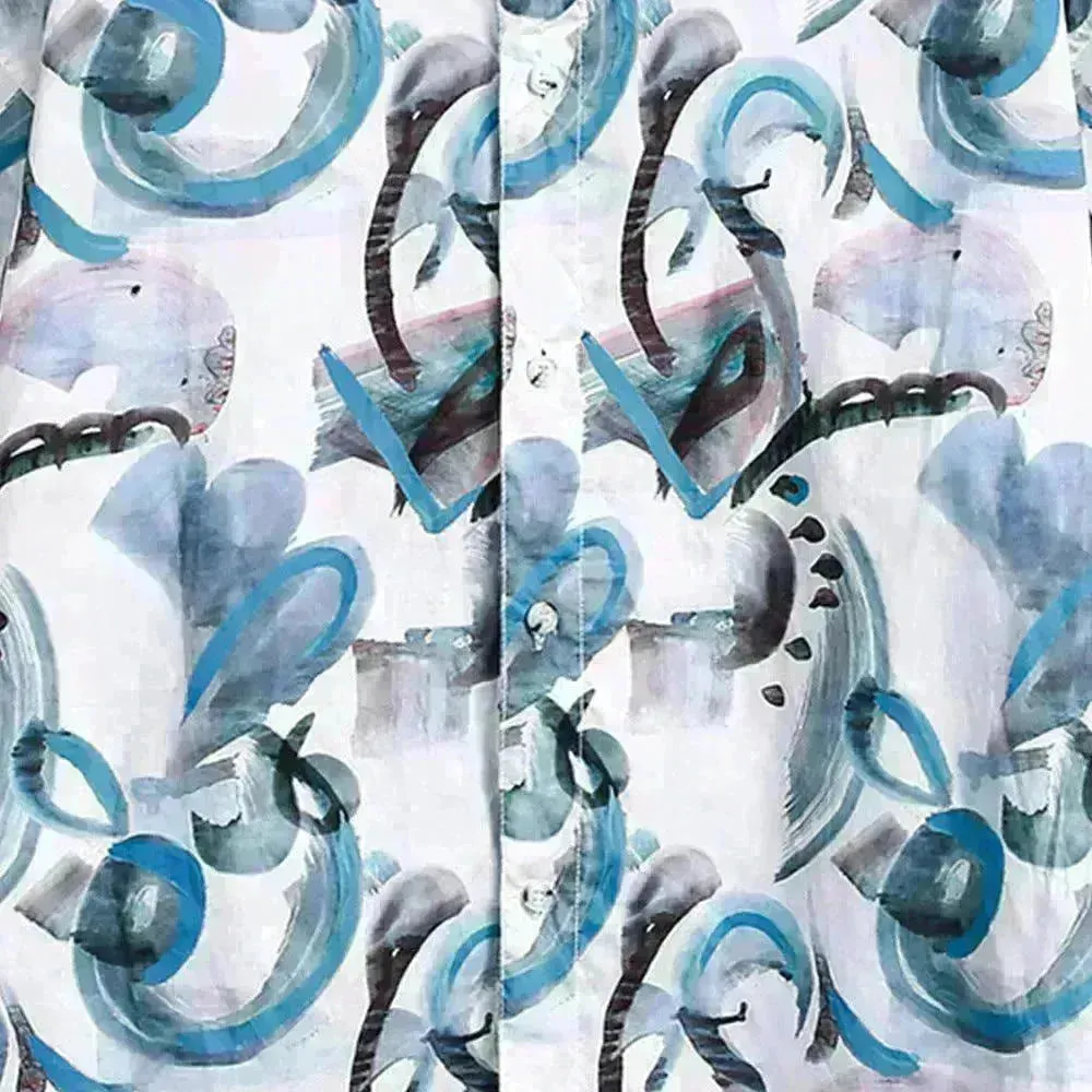 Men's Full Printed Graffiti Printing Shirt