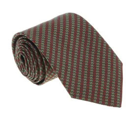 Missoni U5470 Rust/Olive Sharkskin Pure Silk Tie