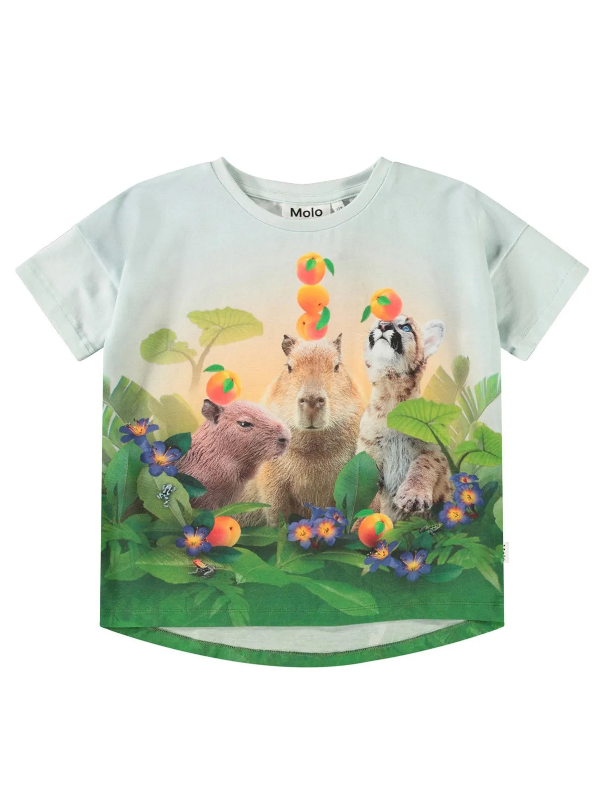Molo-graphic-print T-shirt-Light blue-2S25A211