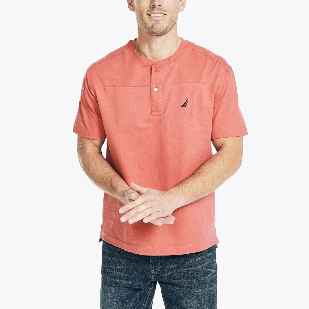 Nautica Mens Henley Short Sleeve T-Shirt