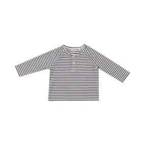Navy/Oat Stripe Henley