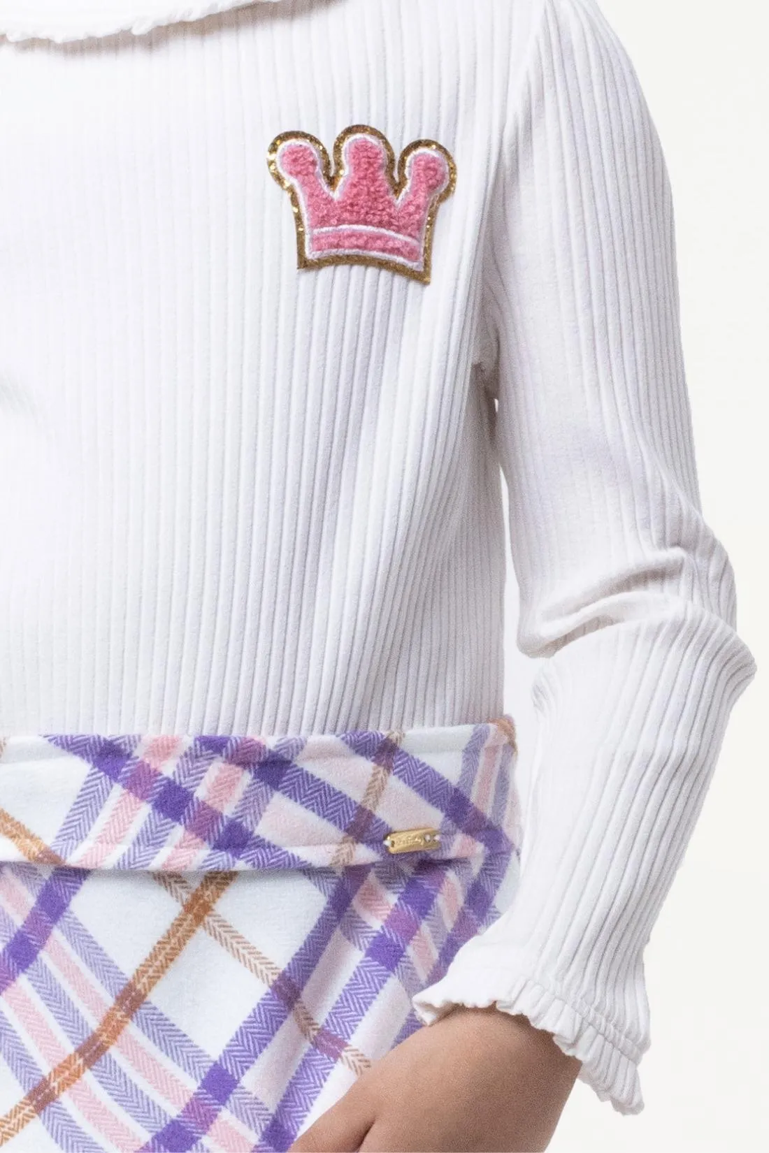 One Friday Off White  Checks Dress