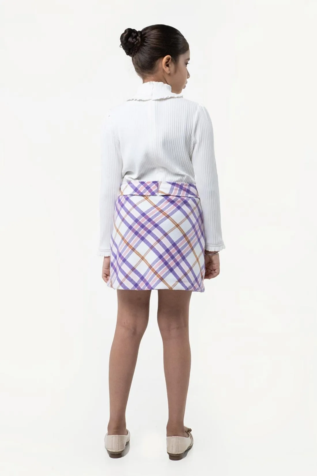 One Friday Off White  Checks Dress