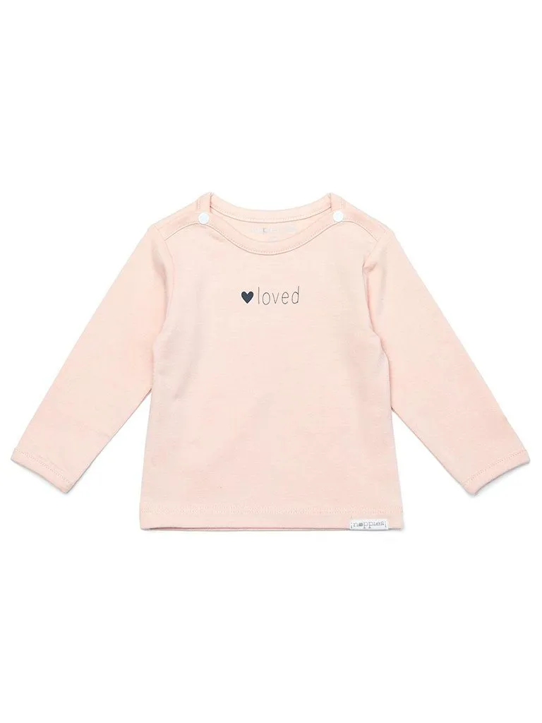 Peach 'Loved' Top - Organic Cotton