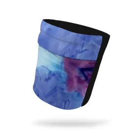 Periwinkle Tie Dye Fashion and Black Wicking Armband 6.22" Height