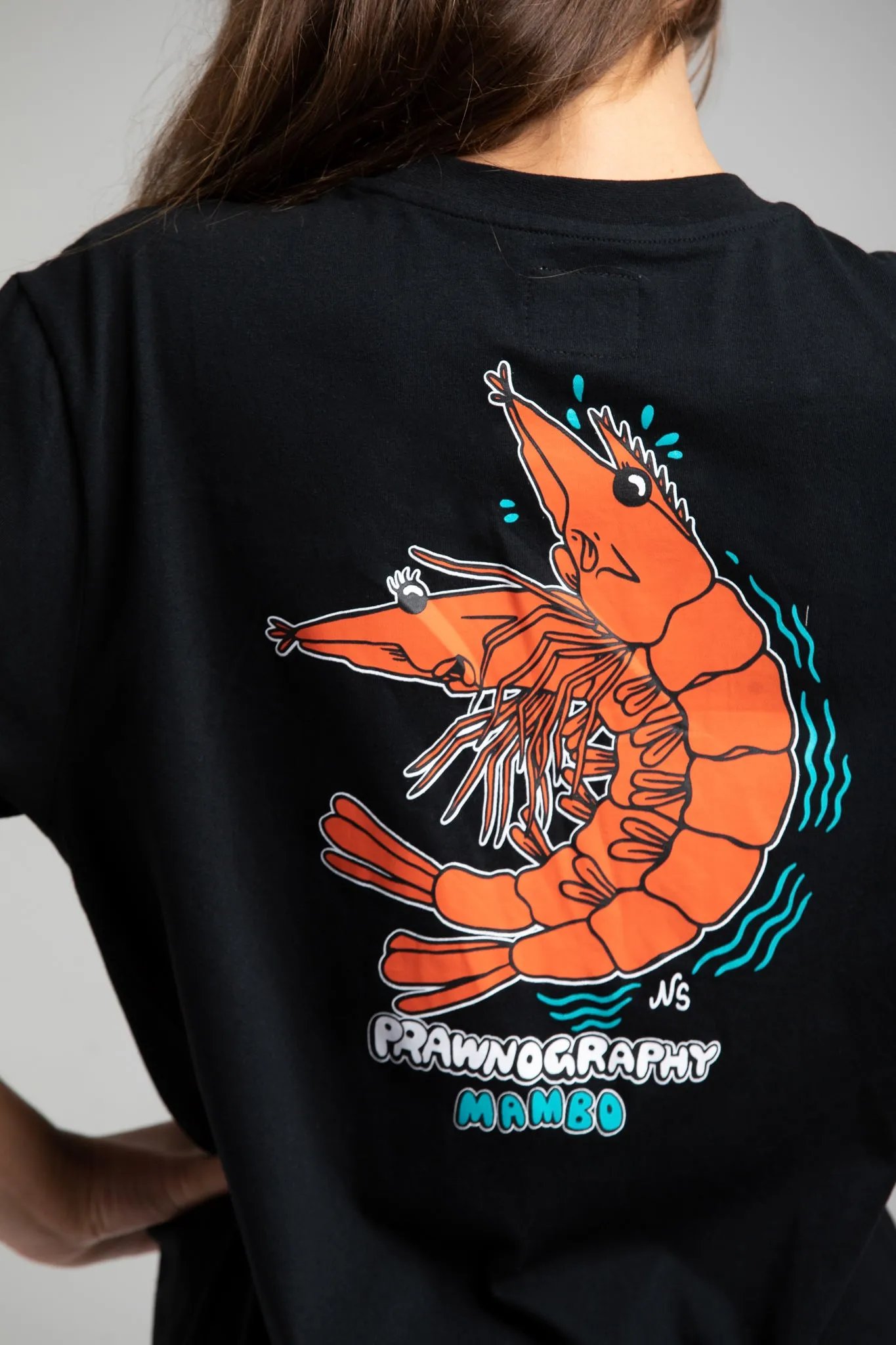 PRAWNOGRAPHY T-SHIRT - BLACK