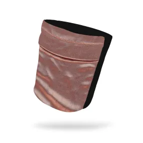 Rose Gold Shimmer Fashion and Black Wicking Armband 6.22" Height