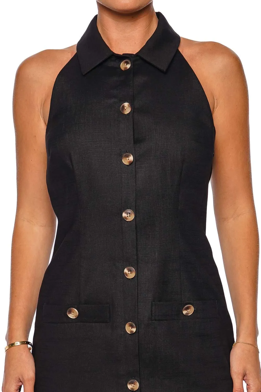Roxanne Sleeveless Mini Shirt Dress