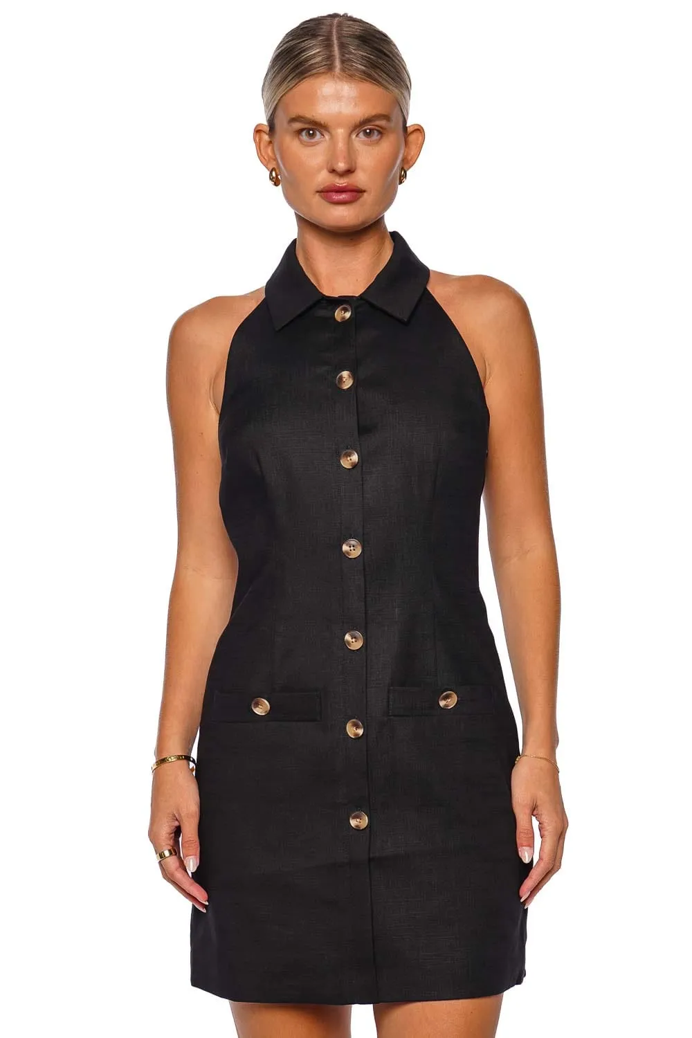 Roxanne Sleeveless Mini Shirt Dress