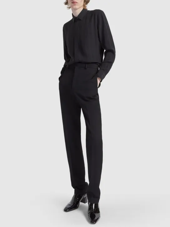 Saint Laurent   Cassandre striped silk shirt 