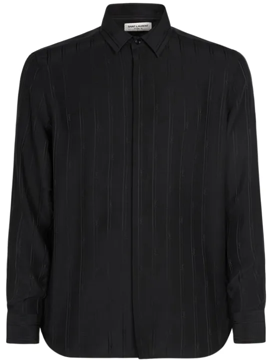 Saint Laurent   Cassandre striped silk shirt 