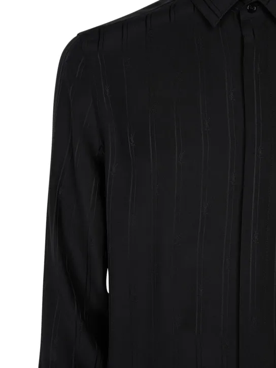 Saint Laurent   Cassandre striped silk shirt 