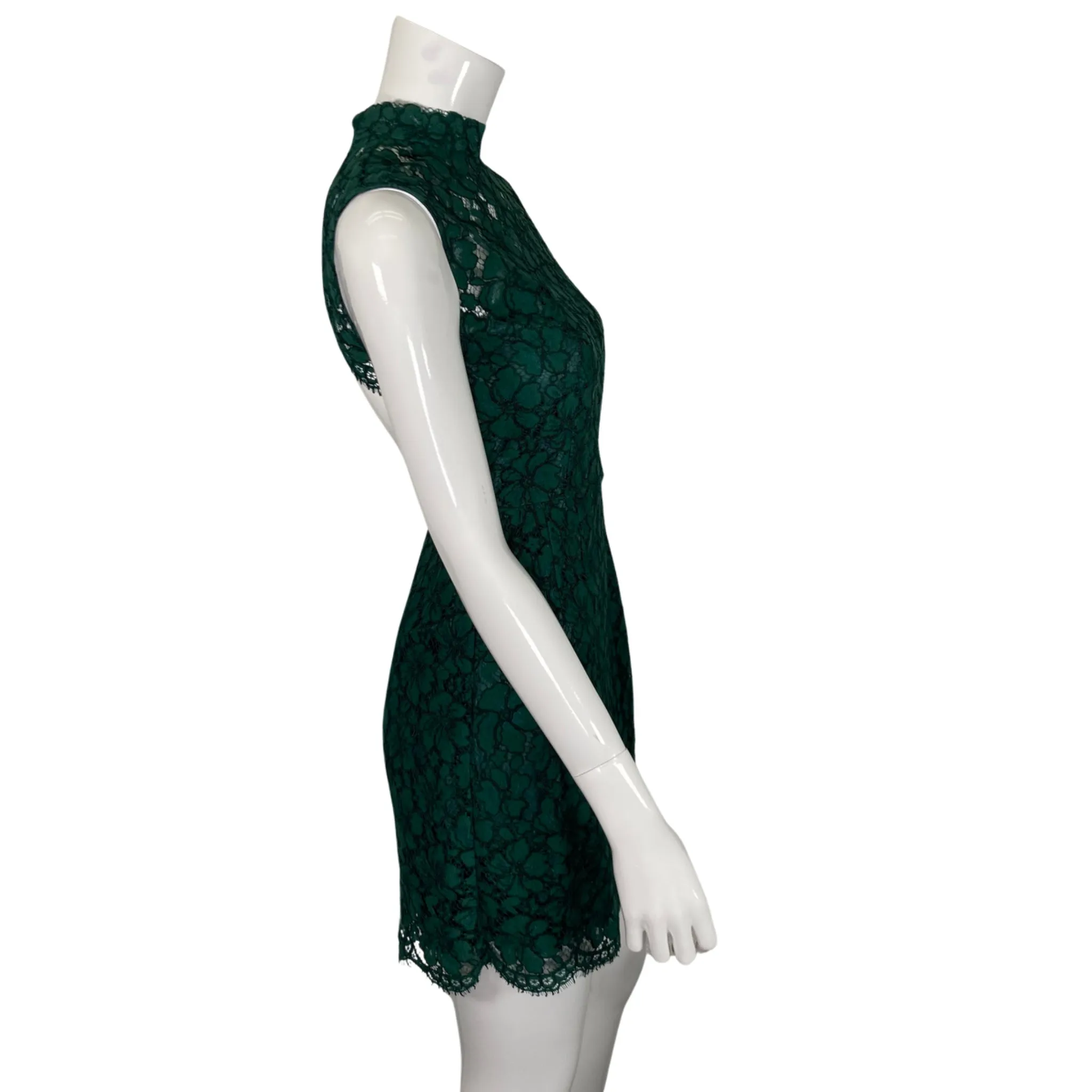 Sandro Paris Green Lace Sheath Dress