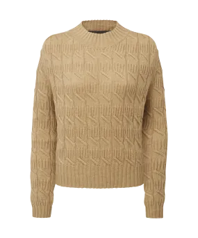 Sandsend Cable Jumper - Warm Sand