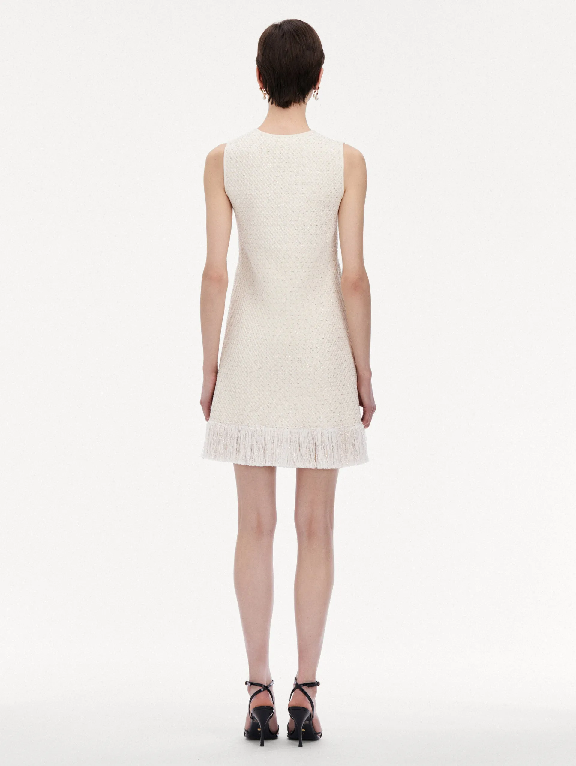 Sequin Tweed Mini Dress