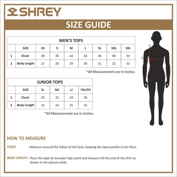Shrey Cricket Match Shirt - JUNIOR (Off White - India Size)