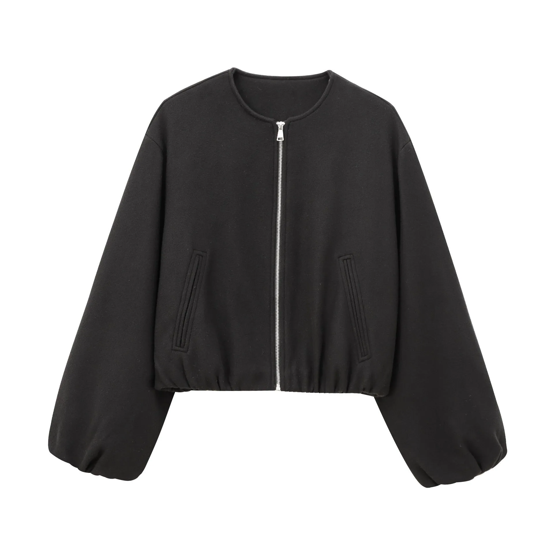 Soft Bomber Jacket Coat