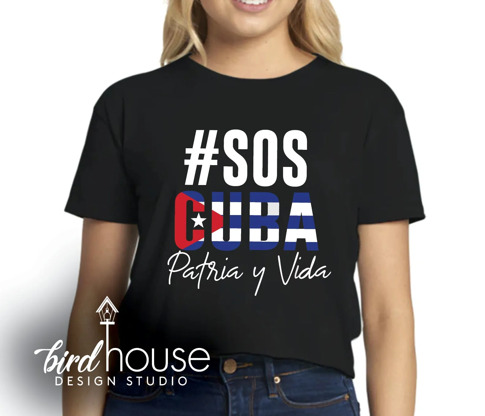 SOS Cuba Patria y Vida Shirt, Cuban Flag, #SOSCuba, Freedom