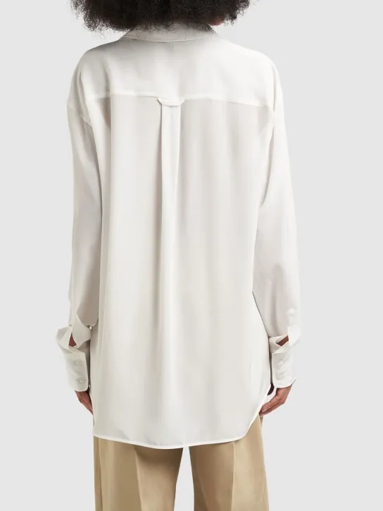 Sportmax   Rovigo silk crepe long sleeve shirt 