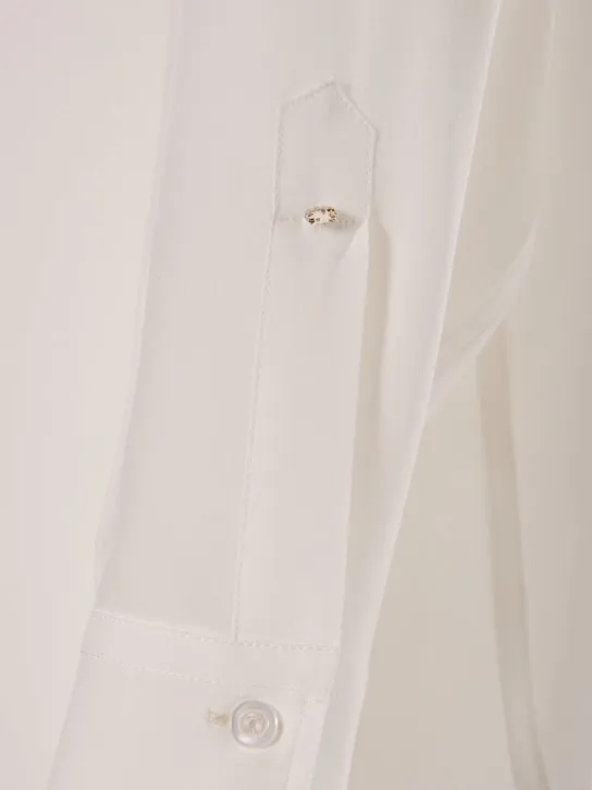 Sportmax   Rovigo silk crepe long sleeve shirt 