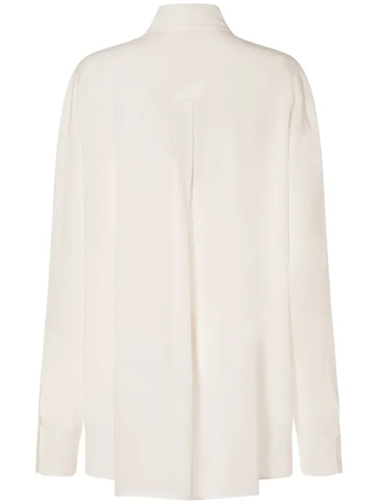 Sportmax   Rovigo silk crepe long sleeve shirt 