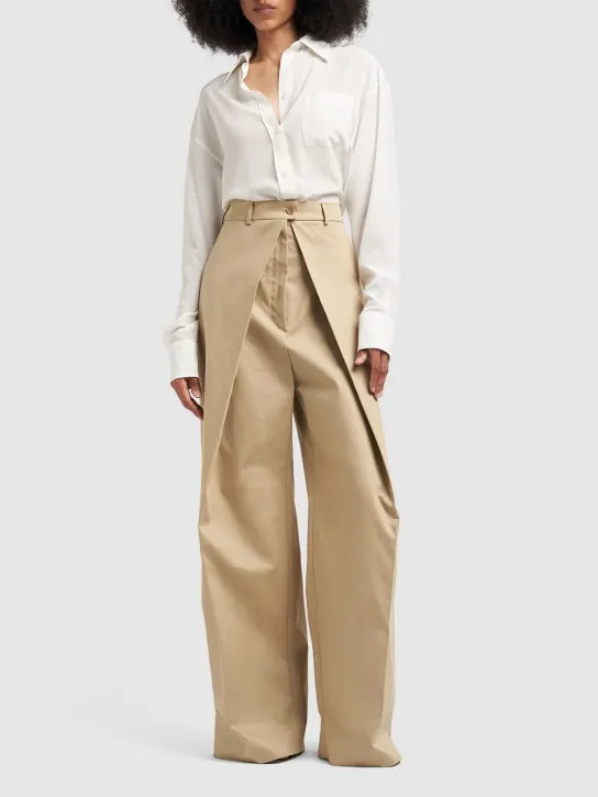 Sportmax   Rovigo silk crepe long sleeve shirt 