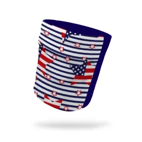 Striped American Flags Wicking Armband 6.22" Height