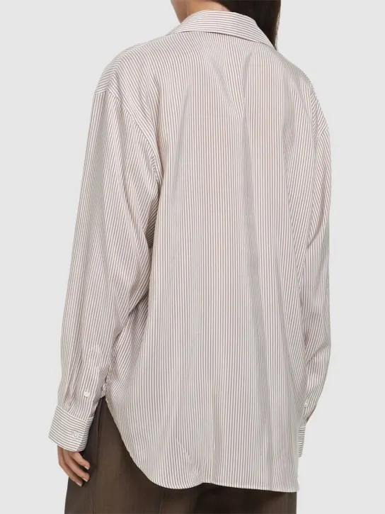 The Row   Valene silk satin shirt 