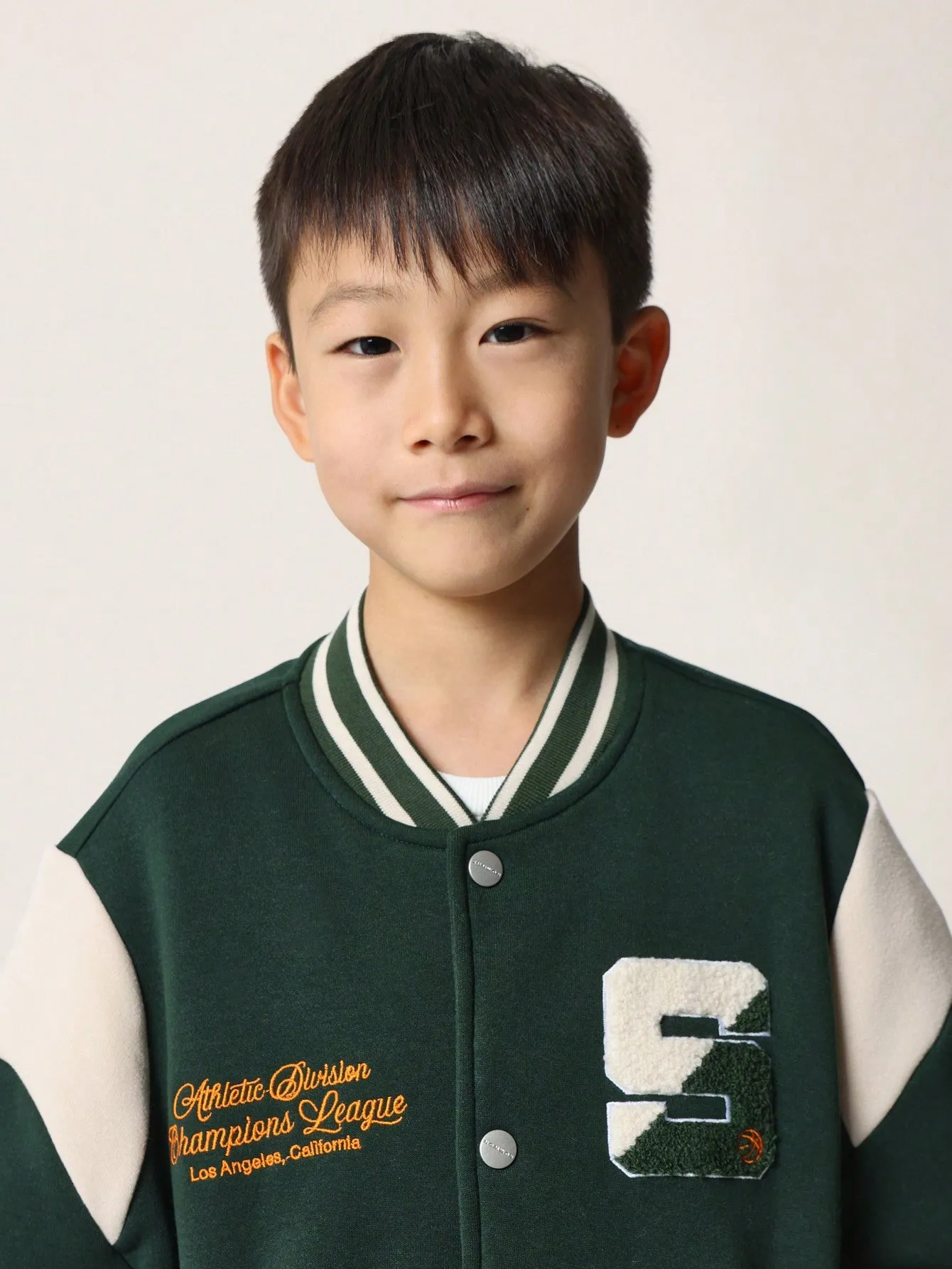 Tween Boys Oversized Varsity Bomber Jacket With Embroidery And Applique