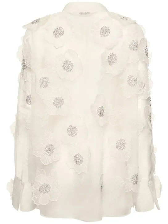 Valentino   Embroidered organza shirt 