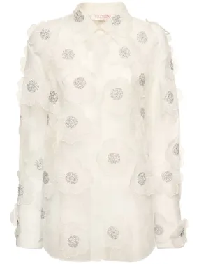 Valentino   Embroidered organza shirt 