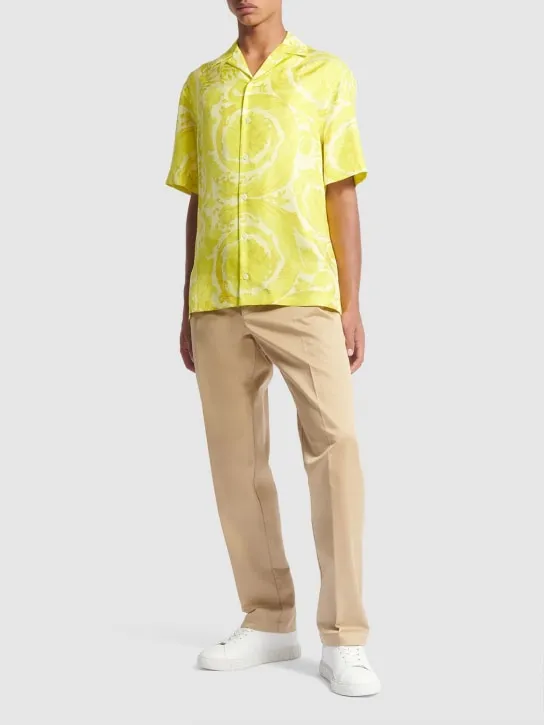 Versace   Barocco print silk twill shirt 