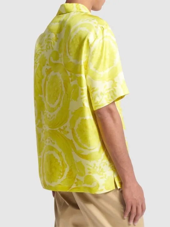 Versace   Barocco print silk twill shirt 