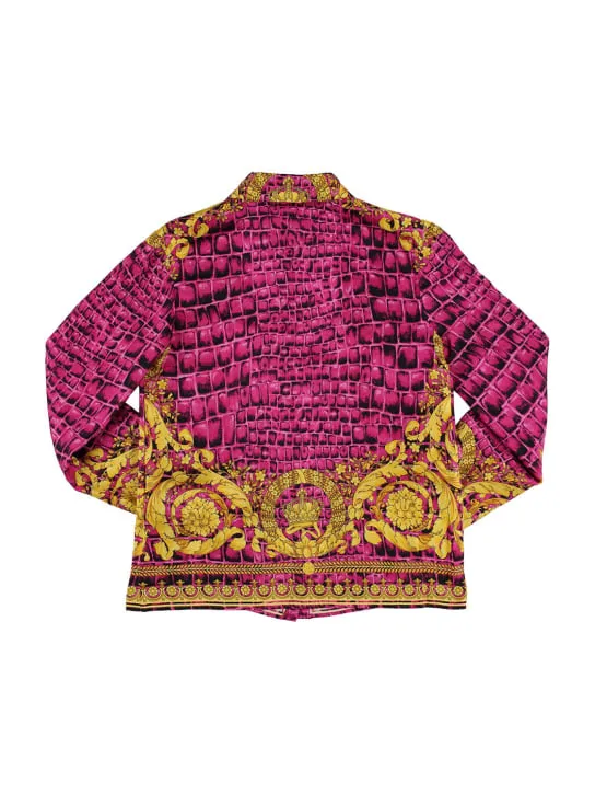 Versace   Barocco print silk twill shirt 