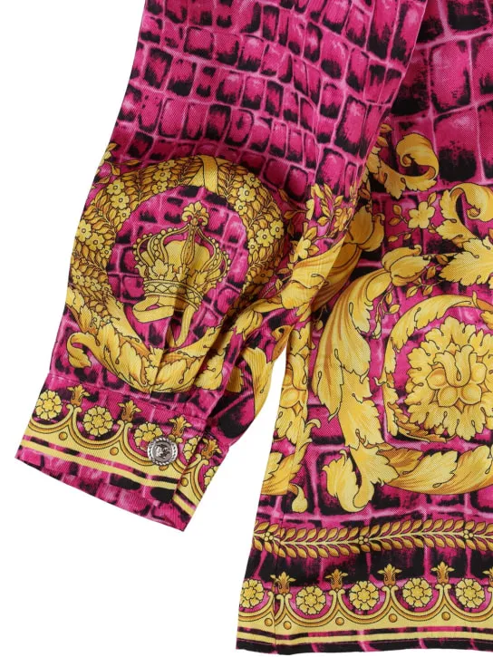 Versace   Barocco print silk twill shirt 