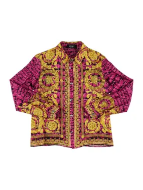 Versace   Barocco print silk twill shirt 
