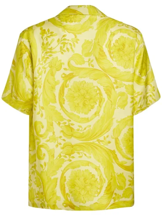 Versace   Barocco print silk twill shirt 