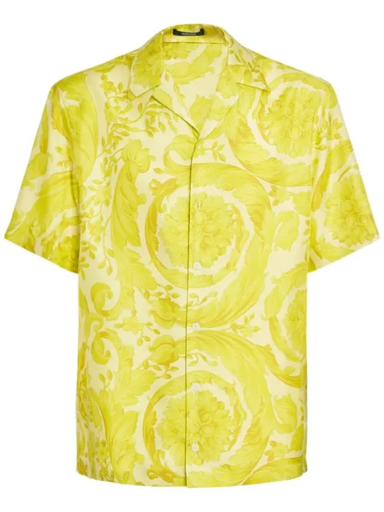 Versace   Barocco print silk twill shirt 